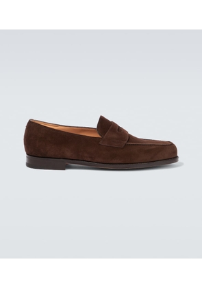 John Lobb Lopez suede penny loafers