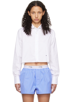 HommeGirls White Cropped Shirt