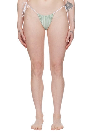 Poster Girl Green & White Woods Reversible Bikini Bottom