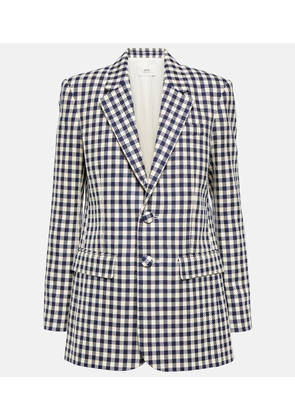 Ami Paris Checked wool and cotton blazer
