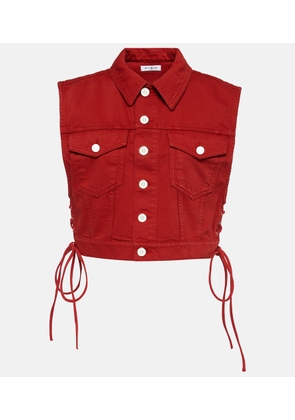 Alaia Eyelet cotton vest