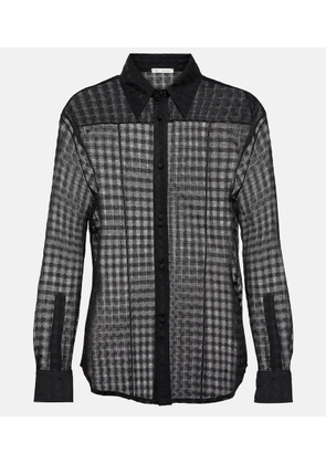 Ami Paris Gingham lace shirt