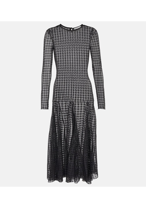 Ami Paris Gingham lace midi dress
