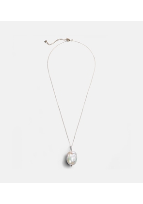 Mateo 14kt gold necklace with Baroque pearl and diamonds