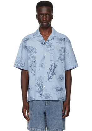 WOOYOUNGMI Blue Graphic Shirt