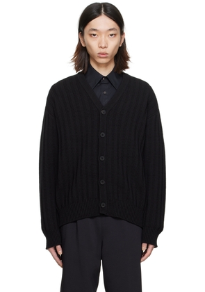 WOOYOUNGMI Black Y-Neck Cardigan