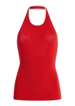 St. Agni Fine Line Tencel Halter Top - Moda Operandi