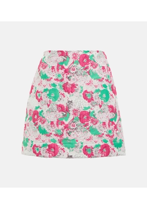 Ganni Floral jacquard miniskirt