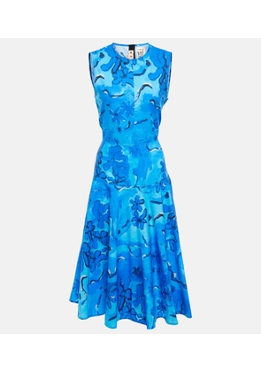 Marni Printed cotton midi dress