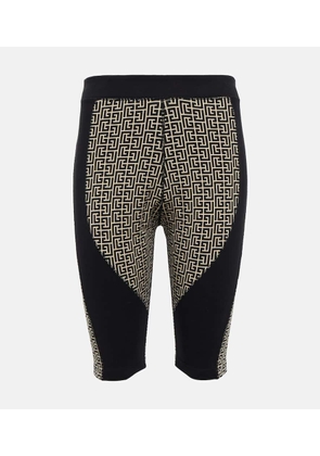 Balmain Monogram high-rise cycling shorts