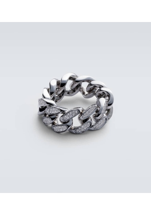 Shay Jewelry Link 18kt white gold ring with diamonds