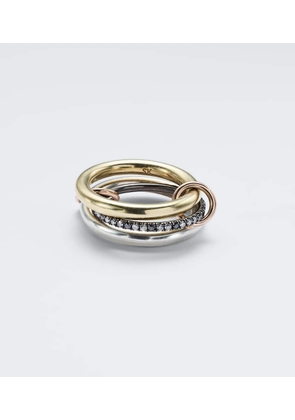 Spinelli Kilcollin Libra 18kt gold and sterling silver rings with diamonds