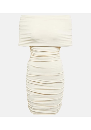 Khaite Aerica off-shoulder minidress