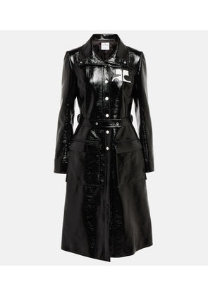 Courreges Logo cotton-blend trench coat