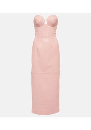 Magda Butrym Leather bustier midi dress