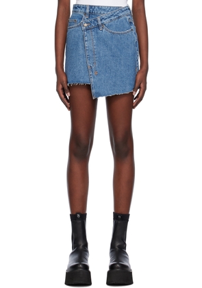 Ksubi Blue Rap Denim Miniskirt