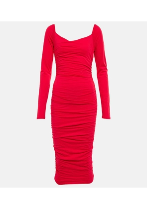 Velvet Gauzy Whisper jersey midi dress