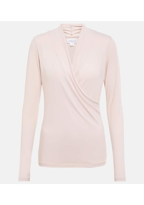 Velvet Meri draped cotton-blend top