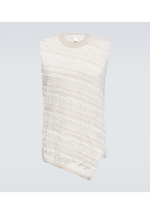 Comme des Garcons Shirt Intarsia-knit wool sweater vest