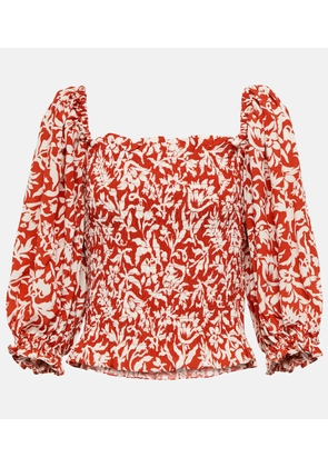 Polo Ralph Lauren Floral shirred crepe top