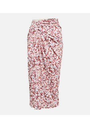 Marant Etoile Jeldia printed jersey midi skirt
