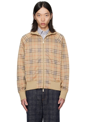Burberry Beige Check Sweatshirt