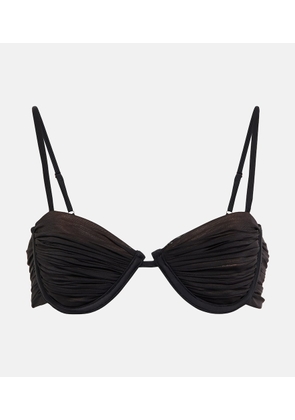 Self-Portrait Ruched bikini top