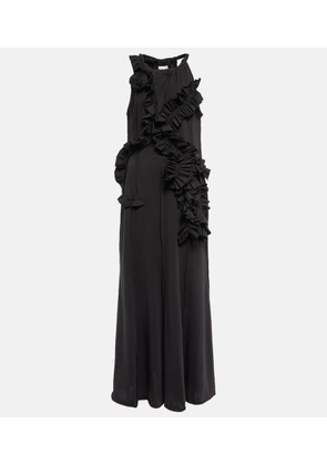 Dries Van Noten Ruffle-trimmed cotton jersey maxi dress