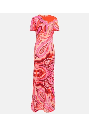 Etro Printed silk gown