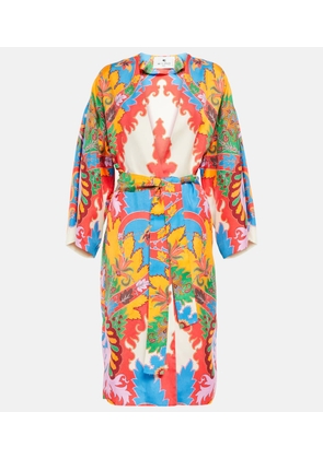 Etro Printed silk beach cover-up