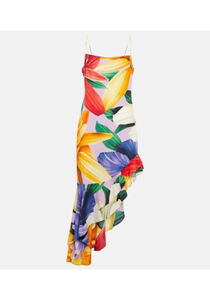 Etro Printed asymmetrical midi dress