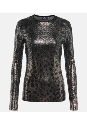 Etro Paisley jersey  top