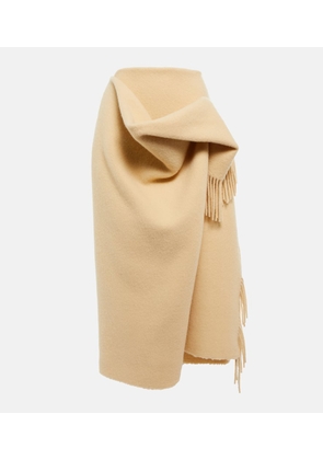 The Row Dianne draped wool maxi skirt