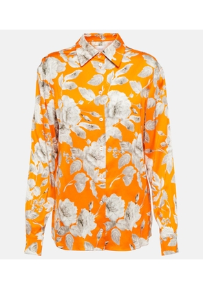 Erdem Lillia floral satin blouse