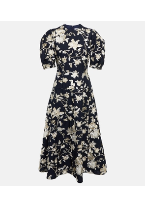 Erdem Kira floral embroidered midi dress