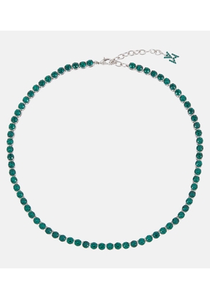 Amina Muaddi Tennis crystal-embellished necklace