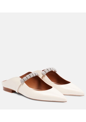 Malone Souliers Bella embellished leather slippers