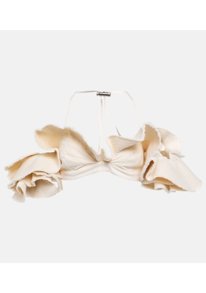 Jacquemus La Brassiere Artichaut cotton crop top
