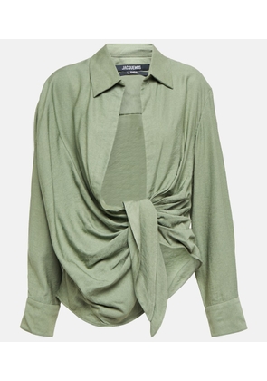 Jacquemus Le Bahia tie-front shirt