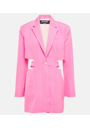 Jacquemus La Robe Bari cutout linen minidress