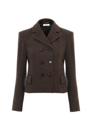 Chloé Wool Houndstooth Blazer - Moda Operandi