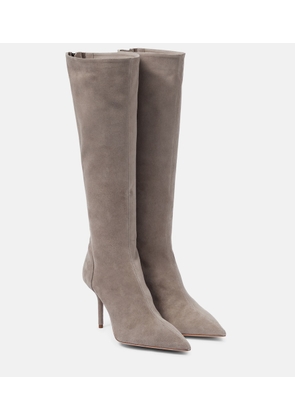 Aquazzura Saint Honore 85 suede boots
