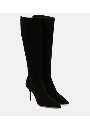 Aquazzura Saint Honore 85 suede boots