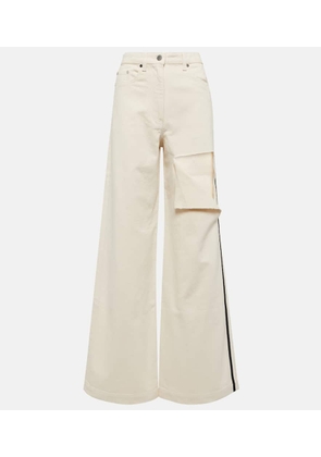 Peter Do Distressed high-rise wide-leg jeans