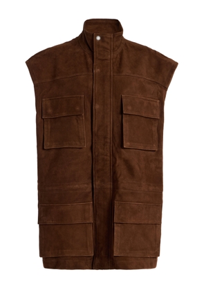 The Frankie Shop Turin Sleeveless Suede Cargo Jacket - Moda Operandi