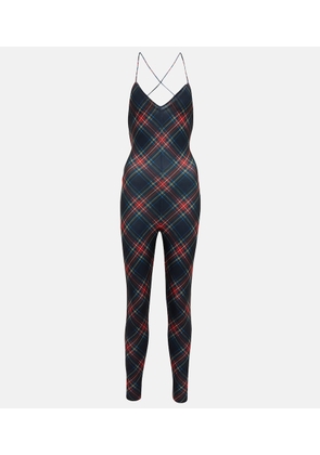 Norma Kamali Fara tartan jumpsuit
