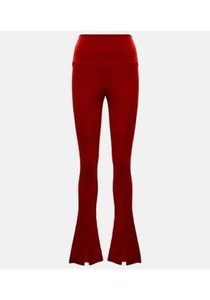 Norma Kamali Flared velvet leggings