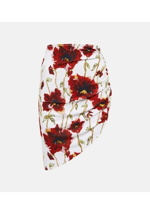 Norma Kamali Floral asymmetric miniskirt