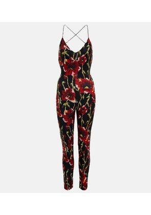 Norma Kamali Form-fitting printed jumpsuit