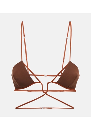 Nensi Dojaka Cutout cotton bra top
